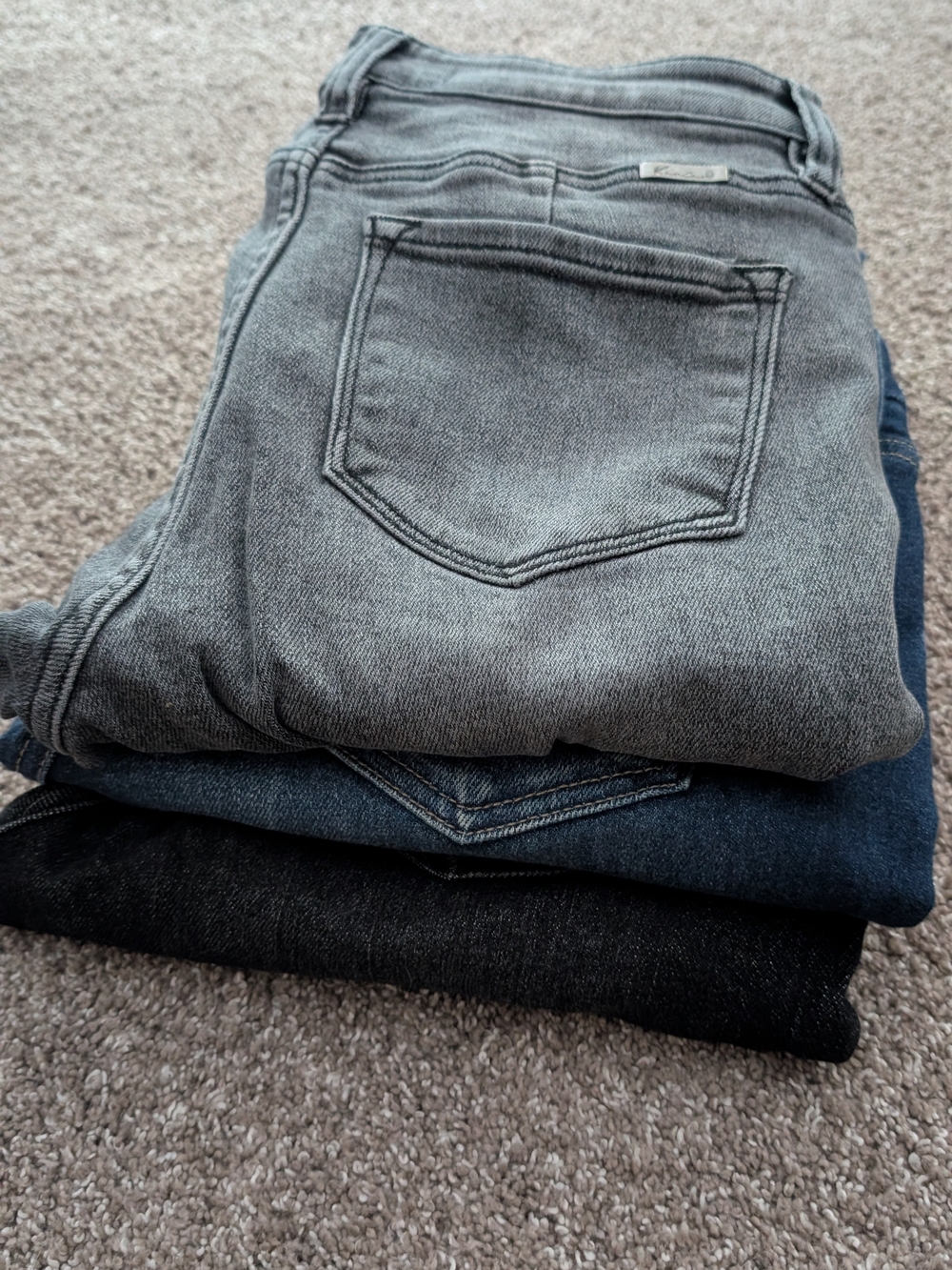 KanCan Women's Jeans Stack - Gray, Blue, Black
